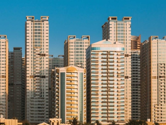 Contemporary apartment complex
